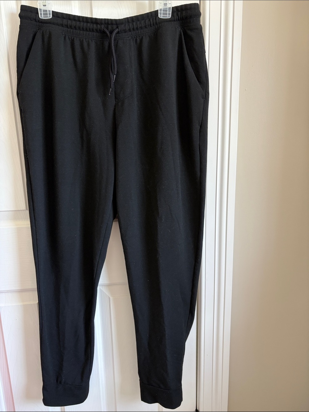 Athletic Works Black Men's Jogger Sweatpants with Drawstring